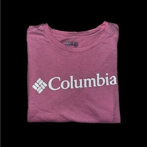 Columbia Sportswear light pink short-sleeve T-shirt, size extra small.